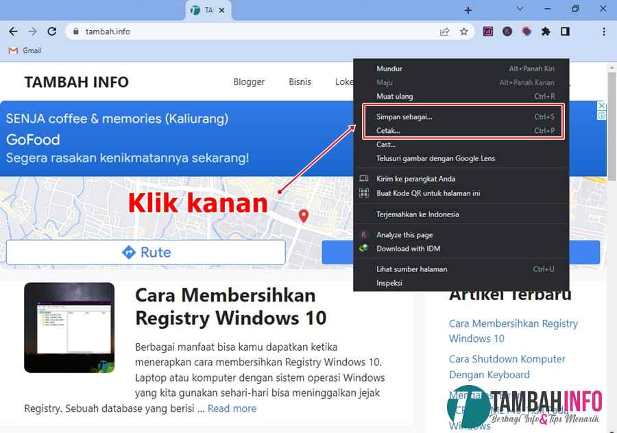 cara download halaman di chrome